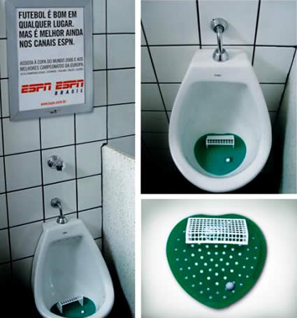 soccer urinal